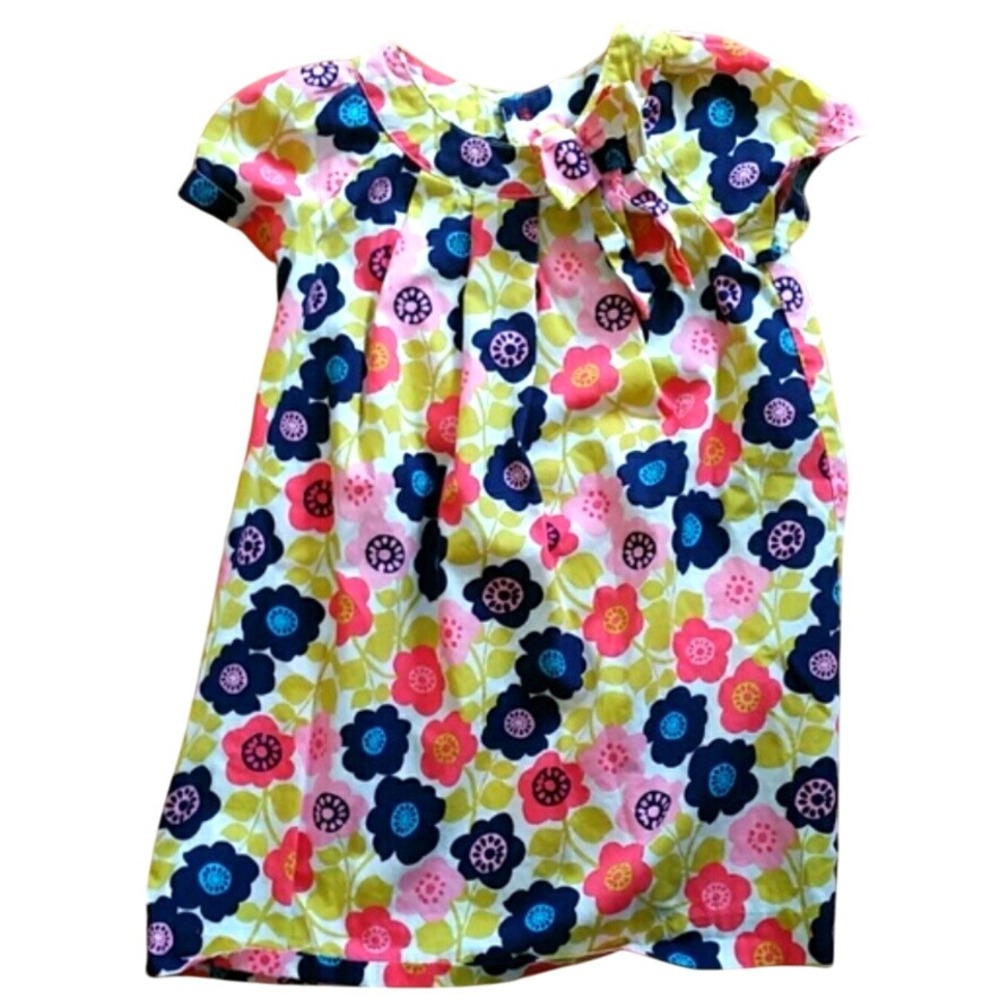 Cherokee Floral Short Sleeve Summer Multicolor Dress Size 4T